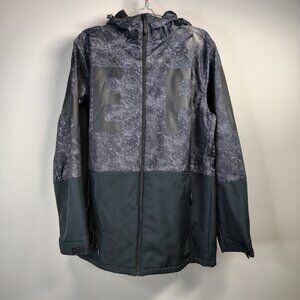 Neff Daily Softshell Jacket Men's Size XL Black Grey 10k Big Logo Snowboarding‎